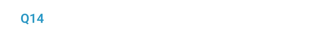 Q14.目標を達成した瞬間にやりがいを感じる。
